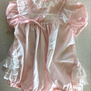 Pink Lace Baby Doll Romper